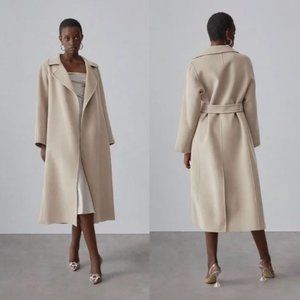 SilkMaison Maison Earth-Tone Belted Wool Coat